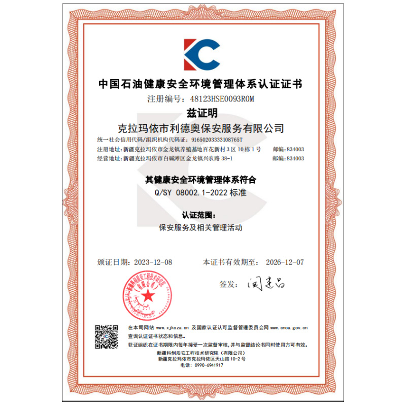 中石油健康安全环境管理体系