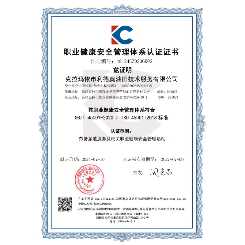 职业健康管理体系