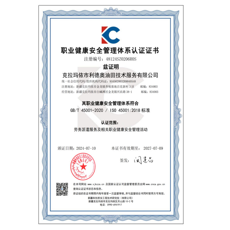 职业健康管理体系